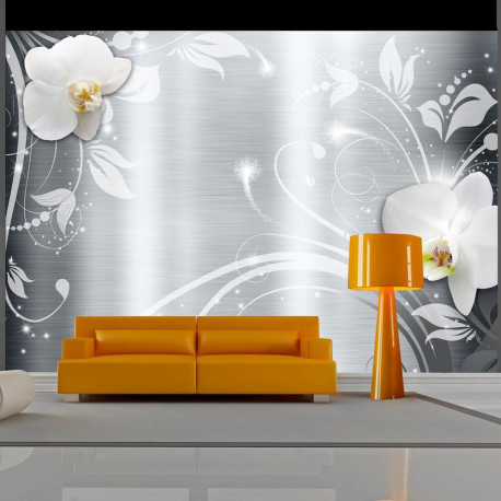 Fototapeet - Orchids on steel - 100x70
