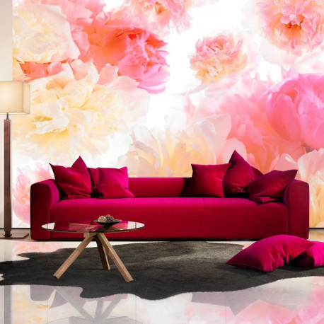 Fototapeet - Pastel peonies - 100x70