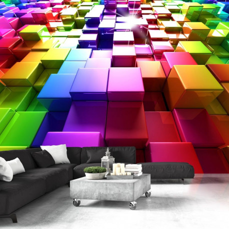 Fototapeet - Colored Cubes - 400x280