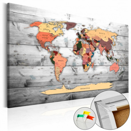 Pilt korgil - Direction World [Cork Map] - 90x60
