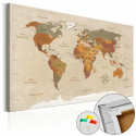 Pilt korgil - Beige Chic [Cork Map] - 60x40