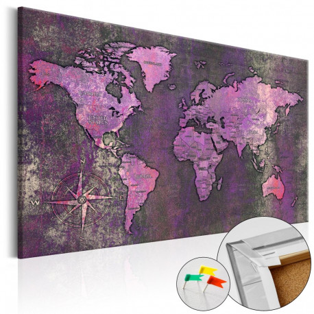 Pilt korgil - Amethyst Map [Cork Map] - 90x60