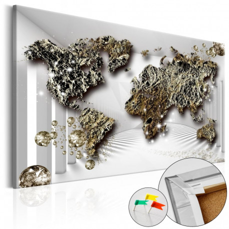 Pilt korgil - Golden Future [Cork Map] - 90x60