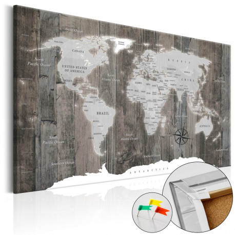 Pilt korgil - World of Wood [Cork Map] - 90x60