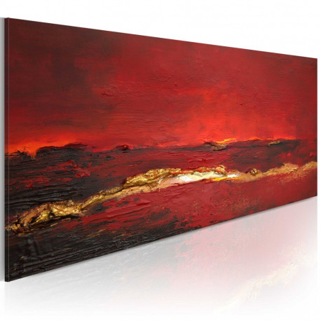 Käsitsi maalitud seinapilt - Redness of the ocean - 100x40