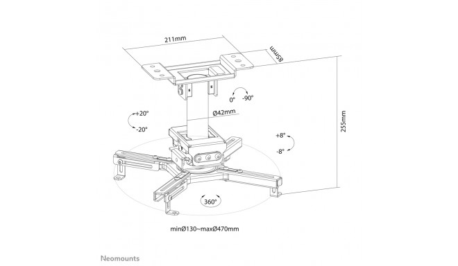 NEOMOUNTS BY NEWSTAR PROJECTOR CEILING MOUNT