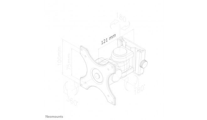 NEWSTAR FLAT SCREEN WALL MOUNT (2 PIVOTS & TILTABLE) 10-30" BLACK