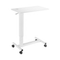 Up Up Forseti Adjustable Height Table, White
