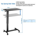 Adjustable Height Table Up Up Forseti Black