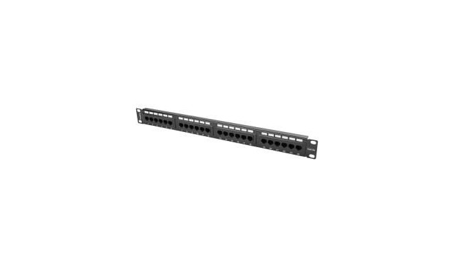 Lanberg Lappide paneel 1U 19" 24x RJ-45 Cat.5E Must (PPU5-1024-B)