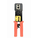 Crimping and cutting RJ 45/RJ12/RJ11/Pass-troug