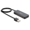 USB-jaotur LINDY 42986 Must