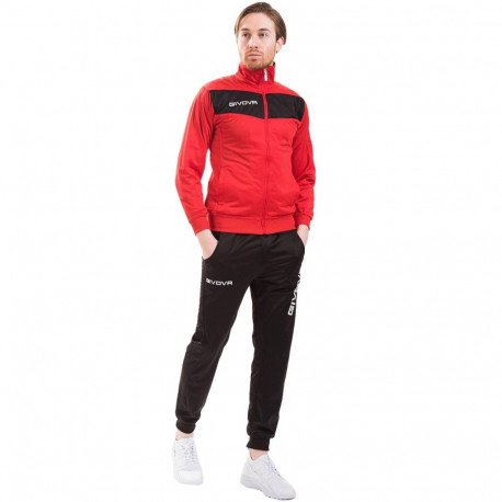 Givova spordidress Tuta Visa TR018 1210 Triacetato S, punane-must