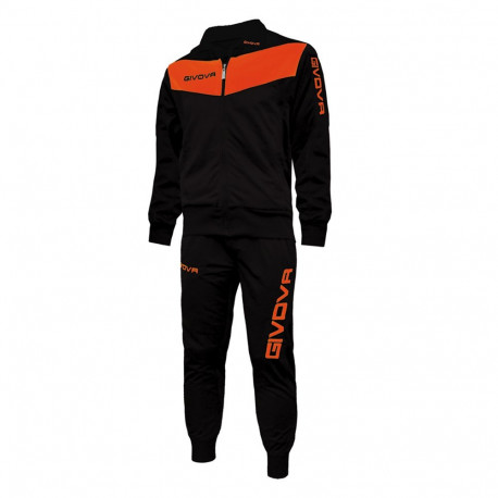 Givova spordidress Tuta Visa Fluo TR018F 1028 XS, must-oranž