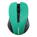 CANYON MW-1 2.4GHz wireless optical mouse with 4 buttons, DPI 800/1200/1600, Green, 103.5*69.5*35mm,