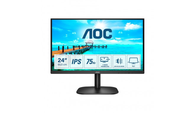 AOC 24B2XDA 23.8inch IPS WLED FHD 1920x1080 16:9 250nit 75Hz 1000:1 4ms HDMI1.4 VGA DVI Headphone ou
