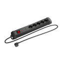 SURGE PROTECTOR LANBERG SP1 1.5M 5X SCHUKO OUTLETS BLACK