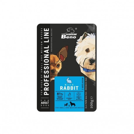 SUPER BENO täiskasvanute väike ja keskmine jänes märg koeratoit 100 g