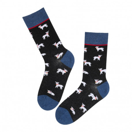 SOKISAHTEL SHEEP lammastega musta värvi puuvillased sokid 444, 446