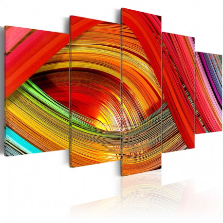 Seinapilt - Colorful strips abstraction - 200x100