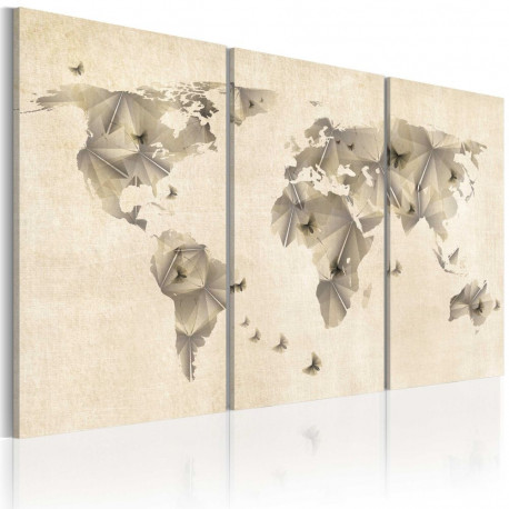 Seinapilt - Atlas of butterflies - triptych - 120x80
