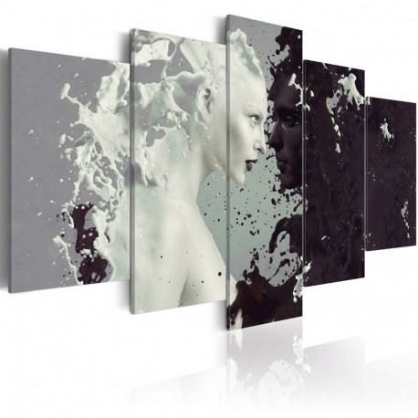 Seinapilt - Black or white? - 5 pieces - 200x100