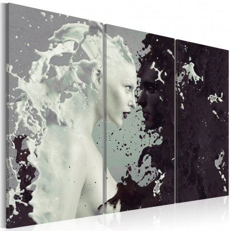 Seinapilt - Black or white? - triptych - 90x60