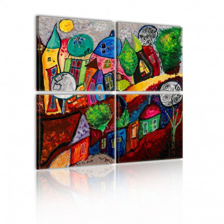Seinapilt - Colourful city - 140x140