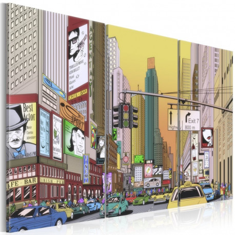 Seinapilt - Cartoon city - 120x80