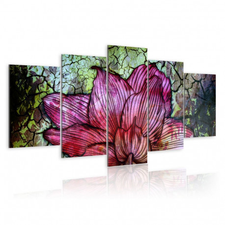 Seinapilt - Flowery stained glass - 100x50