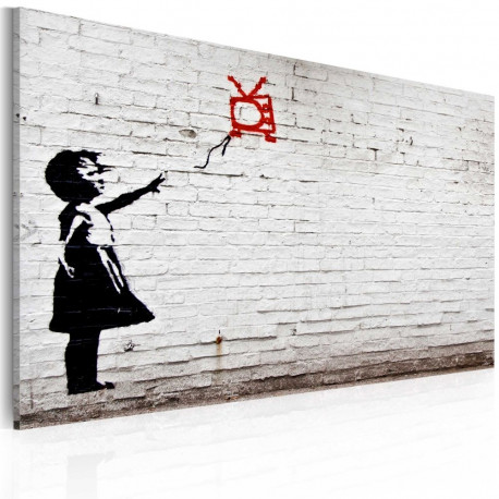 Seinapilt - Girl with TV (Banksy) - 60x40