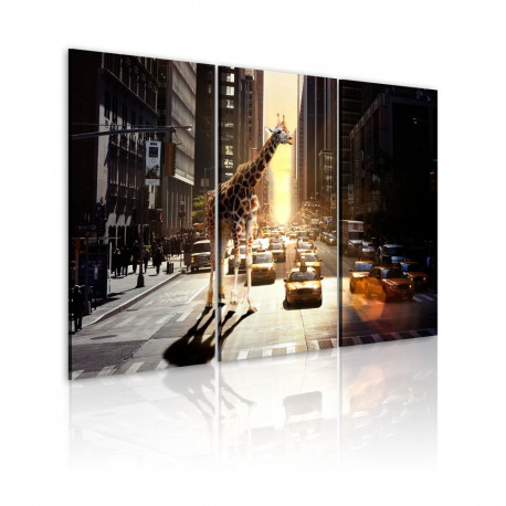 Seinapilt - Giraffe in the big city - 60x40