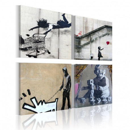 Seinapilt - Banksy - four orginal ideas - 60x60