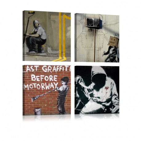 Seinapilt - Banksy - Street Art - 90x90