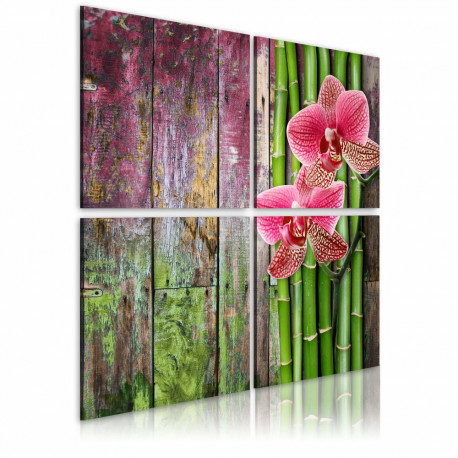 Seinapilt - Bamboo and orchid - 60x60