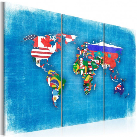 Seinapilt - Flags of the World - triptych - 120x80