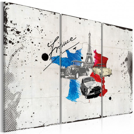Seinapilt - French traveler - triptych - 120x80
