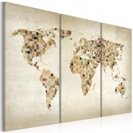 Seinapilt - Beige shades of the World - triptych - 90x60