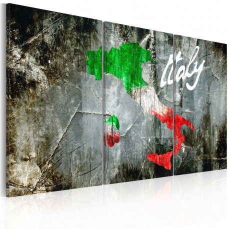 Seinapilt - Artistic map of Italy - triptych - 90x60