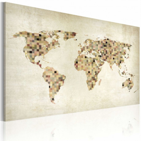 Seinapilt - Beige shades of the World - 90x60