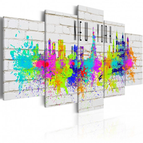 Seinapilt - Colorful New York - 100x50