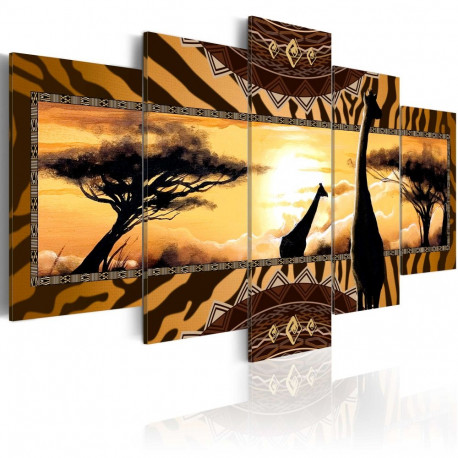 Seinapilt - African giraffes - 100x50