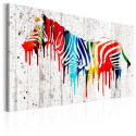 Seinapilt - Colourful Zebra - 90x60