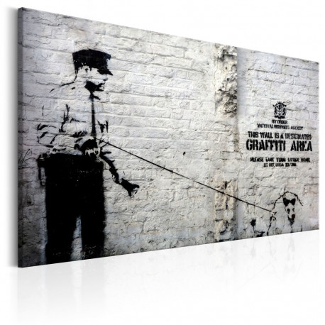 Seinapilt - Graffiti Area (Police and a Dog) by Banksy - 90x60