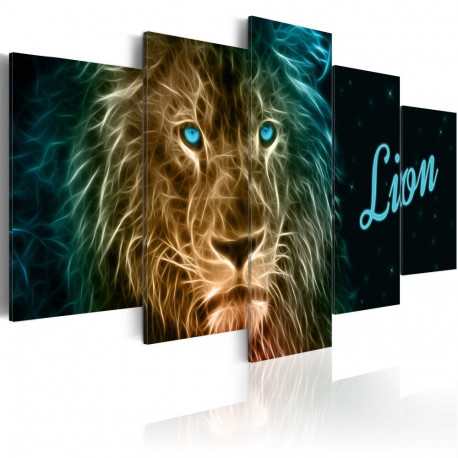 Seinapilt - Gold lion - 100x50