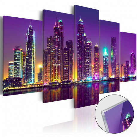 Fotoakrüül - Purple Nights [Glass] - 100x50