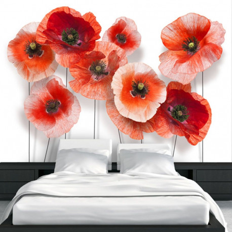 Fototapeet - Nine poppies - 100x70