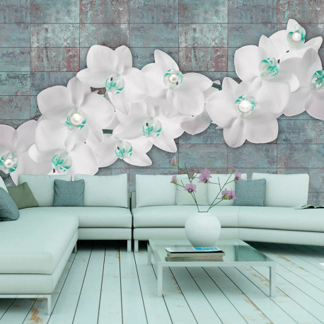 Fototapeet - Orchids with pearls - 200x140