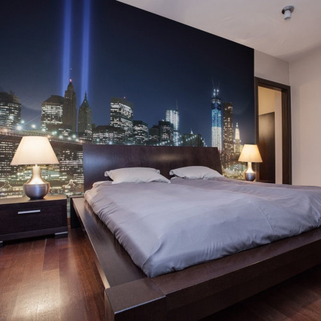 Fototapeet - Floodlights over NYC - 450x270