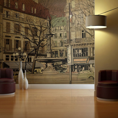 Fototapeet - Parisian fountain - 450x270